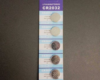 5-Pack of CR2032 Replacement Batteries - for Fairy Lights with Replaceable Button Batteries