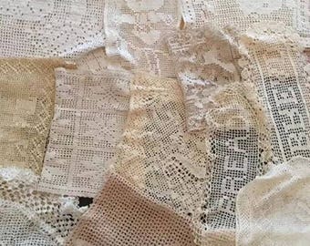 Lot of 26 Vintage Crochet Doilies - Figural