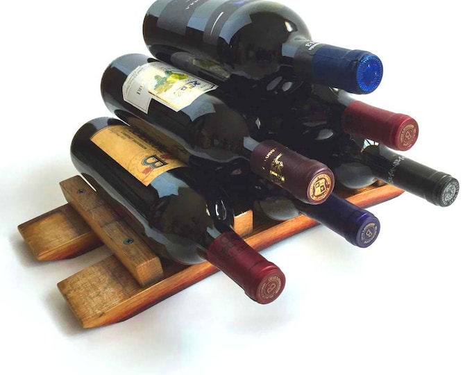 Countertop Wood Wine Rack Bottle Holder Storage Countertop Shelf Liquor