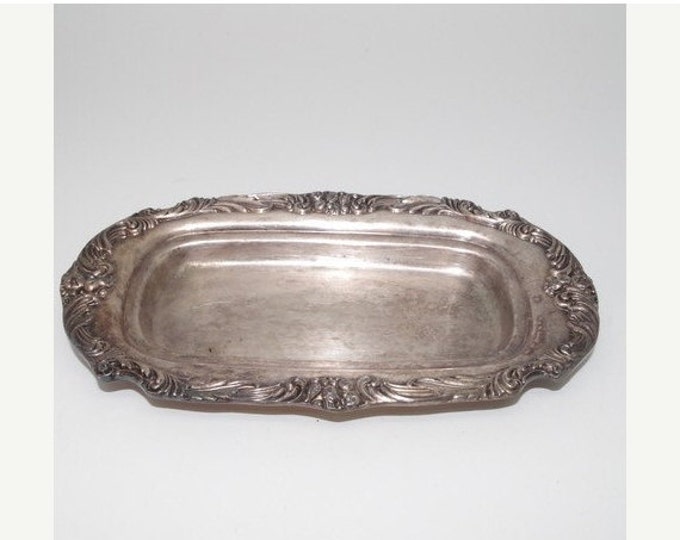 Storewide 25% Off SALE Elegant Vintage Silver Plated Reed& Barton King Francis Patterned Serving Tray Featuring European Style Design