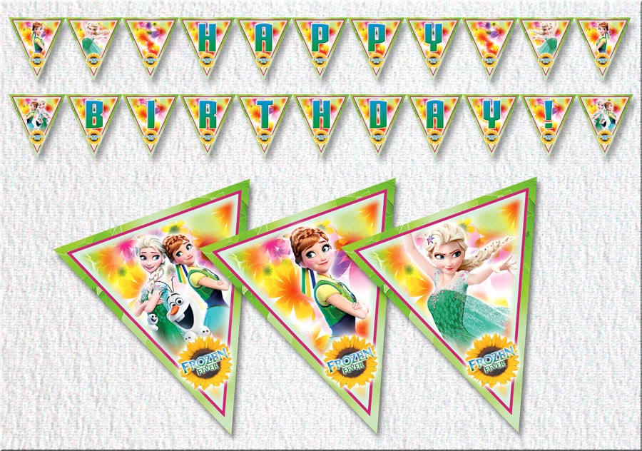 INSTANT DOWNLOAD Frozen Fever Banner Printable Frozen banner
