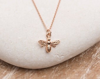 Rose Gold Bee Necklace Necklace/Bee Necklace/Tiny Bee Necklace