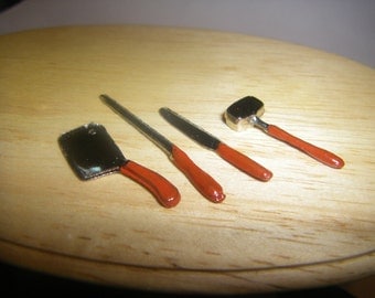 Miniature Carving Set 1:12 Scale Dollhouse Miniatures