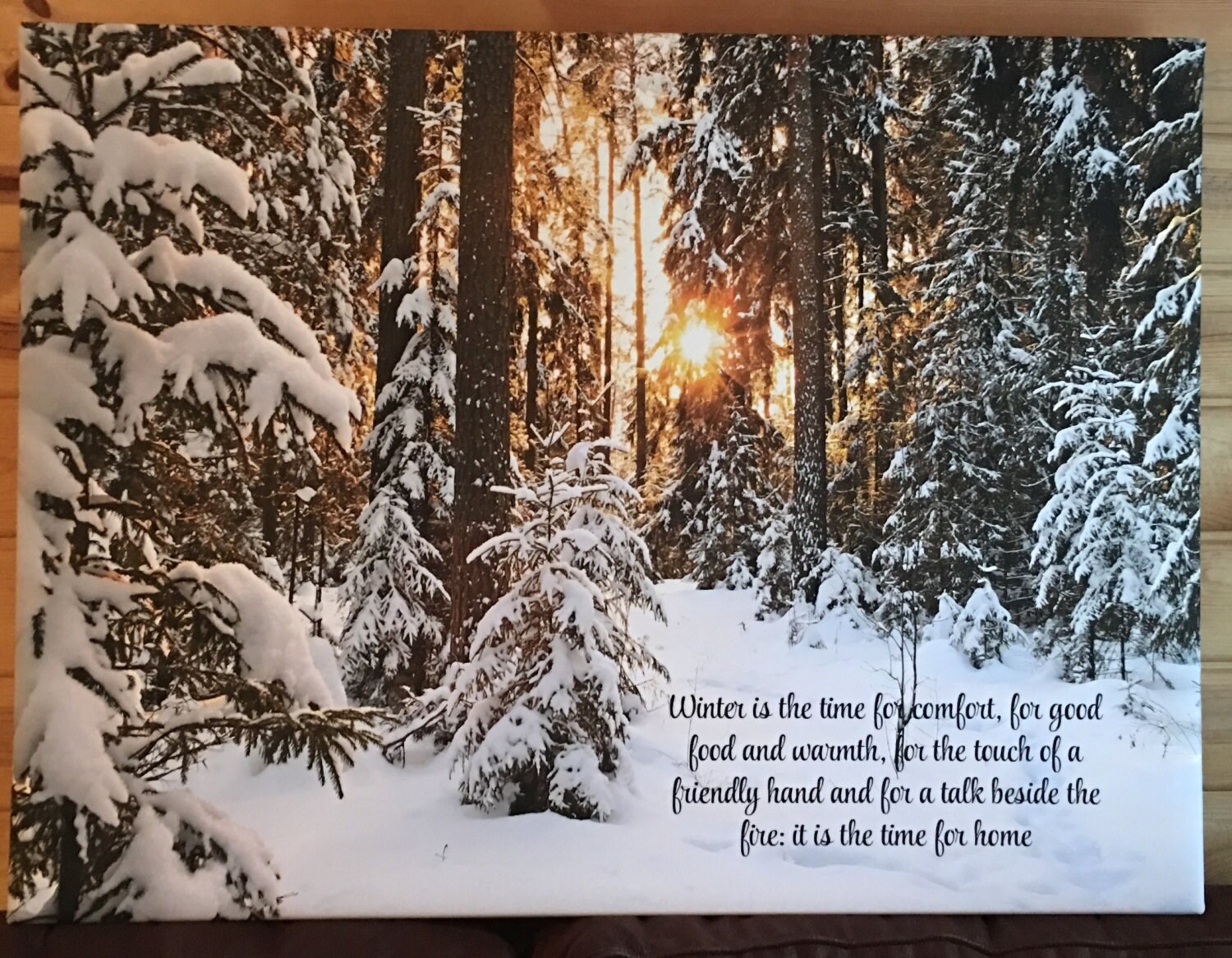 Winter Landscape Canvas Wall Art Winter is a by HeartlandSigns