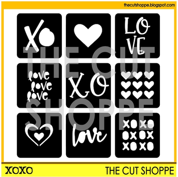 The XOXO cut file can be used as individual desings or a full background for your scrapbooking and papercrafting projects.