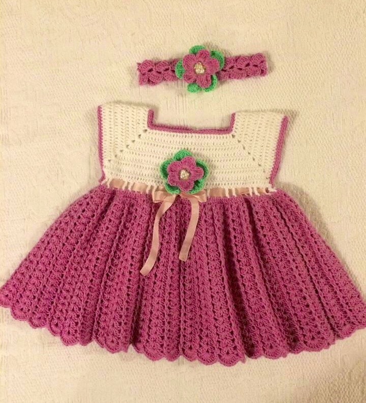 Baby dress set with headband