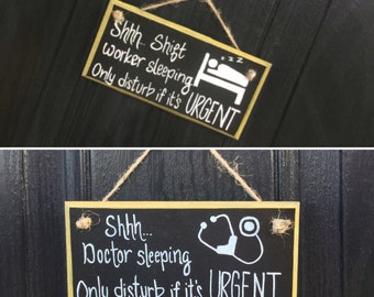 Door sign, door hanger, do not disturb, sleep sign, do not disturb sign, shift worker, doctor gift, nurse gift, new baby gift, naps, shifts