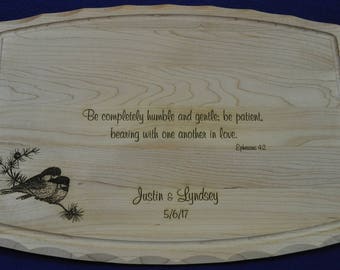 Wedding Gift ~ Bridal Shower Gift ~ Custom Cutting Board ~ Engraved Cutting Board ~ Wedding Gift For Couple ~ Anniversary Gift ~ Custom Gift