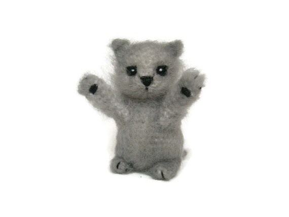 grey cat stuffed animal