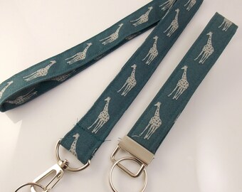 Giraffes Giraffe Lanyard Teacher Lanyard Zoo Lanyard Animal Lanyard Giraffe Key Holder Giraffe Necklace
