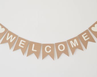 Welcome bunting | Etsy