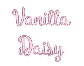 Vanilla Daisy Embroidery Font Set 1 Machine Embroidery Monogram Font Designs 5 Size Bx Embroidery Fonts - INSTANT DOWNLOAD
