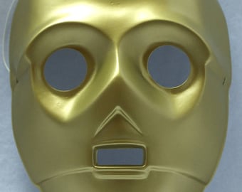 Star Wars C-3PO C3PO Vintage Halloween Mask Rubies 1994 Scifi Lucasfilm PVC S2