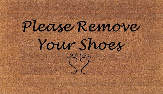 Please Remove Your Shoes Door Mat Housewarming Gift Coir