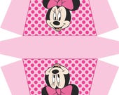 Items similar to Minnie Mouse Birthday Party Gift Box Printable on Etsy