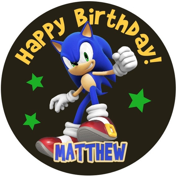 Sonic the Hedgehog 2 Inch Circles Birthday Digital File