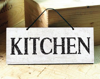 Kitchen Sign in White, Black & Brown. Kitchen Signs. Rustic Kitchen Decor. Rustic Signs. Housewarming Gift. Rustic Kitchen. Ready to Ship