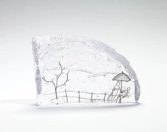 Dancing in the rain. Miniature Glass Wonderland