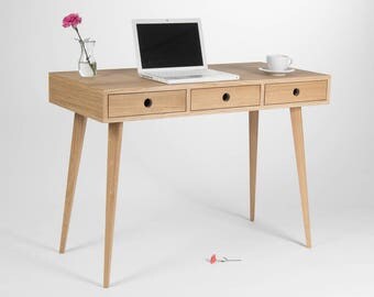 Midcentury desk | Etsy - Desk, computer desk, office desk, three drawers, desk with storage,  scandinavian design, mid century modern, midcentury modern, bureau