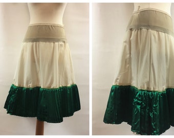 50's Tulle Skirt Petticoat / 50s Taffeta Petticoat / Can Can Skirt Petticoat 50's / Taffeta Underskirt / Circle Skirt 50s / 50s Crinoline