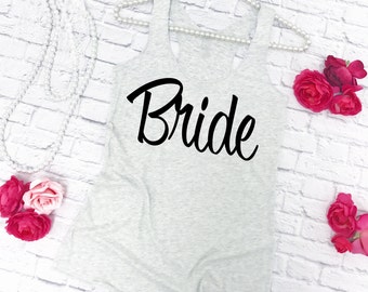 Bride Tank Top. Bridal Shirt. Wedding Tank Top. Bridal Tee. Bride Shirt. Bridal Shower Gift for Bride. Bachelorette Tank Top.