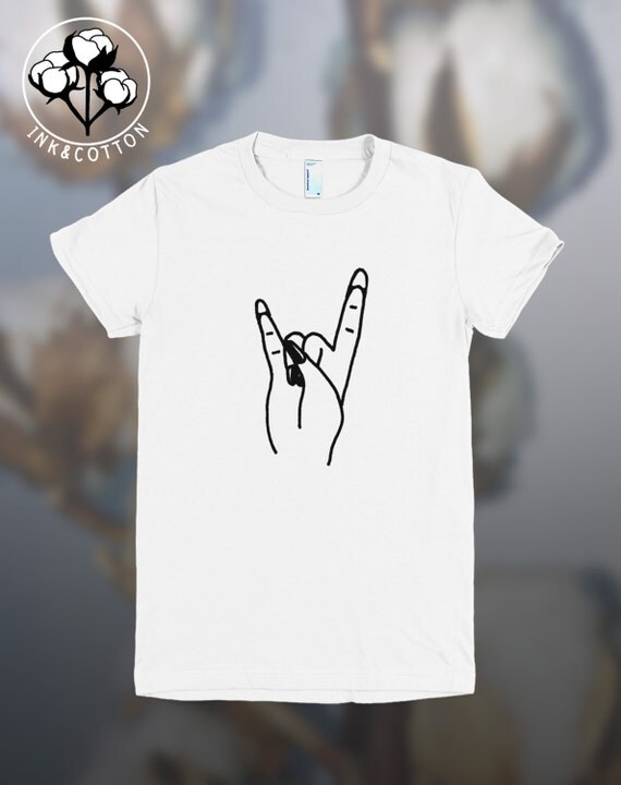 Items similar to T Shirt - Graphic Tee - Rock on - Gift Ideas - Gifts ...