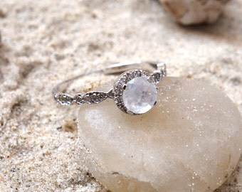 halo engagement ring wedding ring unique engagement ring diamond ring moonstone engagement ring pave diamonds solid - Moonstone Wedding Rings halo engagement ring wedding ring unique engagement ring diamond ring moonstone engagement ring pave diamonds solid - Moonstone Wedding Rings