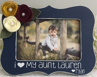 Gift for Aunt Picture Frame for Aunt Present for Aunt I Love My Aunt Gift Personalized Picture Frame 4 x 6 Opening