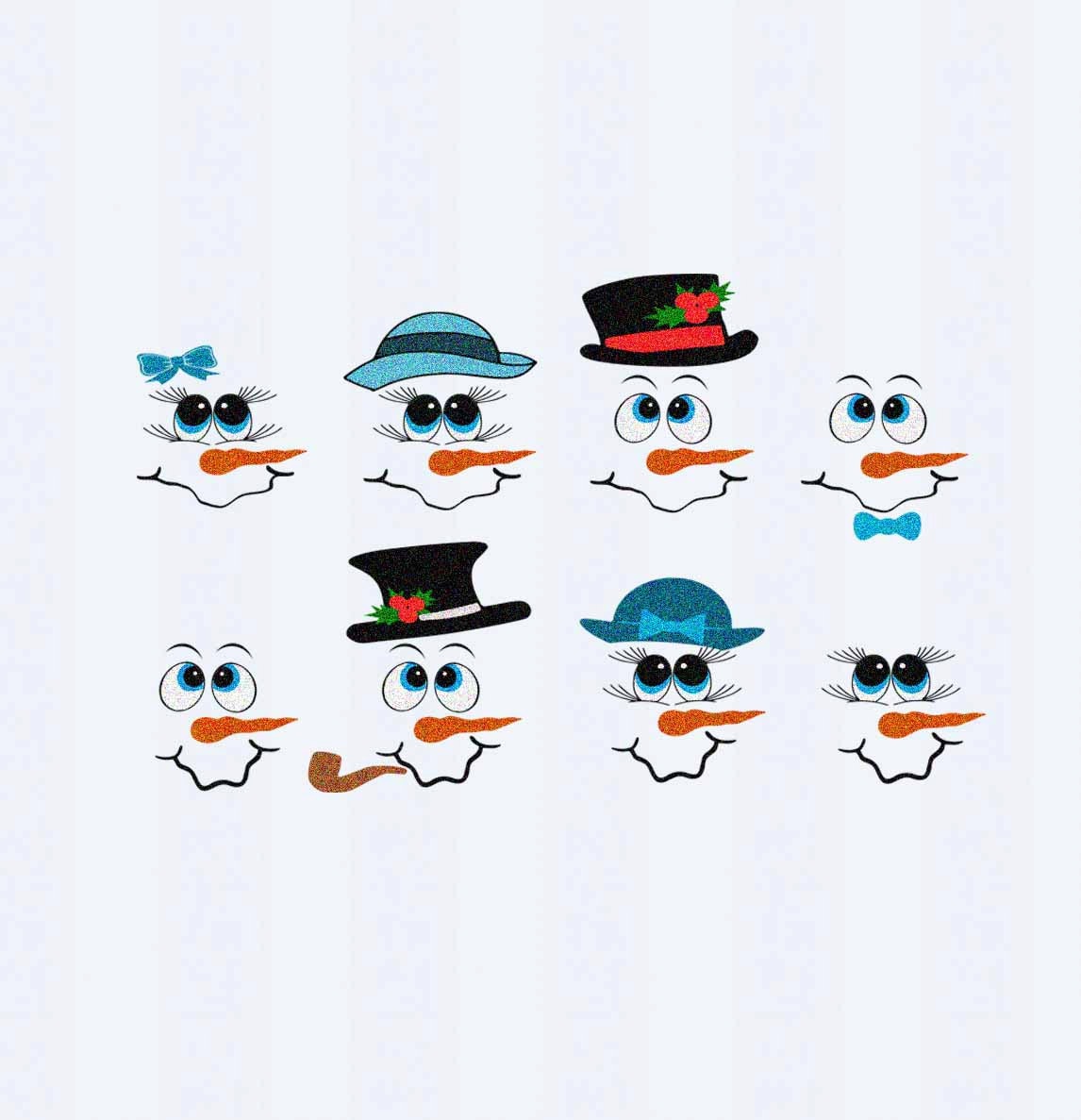 Download Snowman face SVG Snowmen SVG lady & man face by JenCraftDesigns