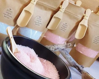 BATH SALTS Aromatherapy Natural, Relaxing, Soothing, Calming, Anti-Stress, with Pure Essential Oils,