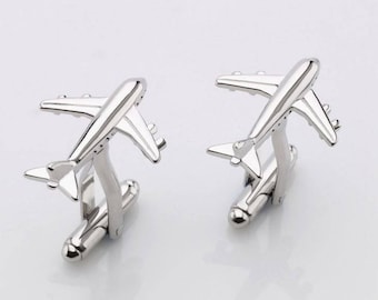 Airplane cufflinks. Cufflinks. Groomsmen cufflinks. Groom cufflinks. Silver cufflinks. Outdoorsmen gift. GET 25% OFF! Coupon Code: FREECUFFS