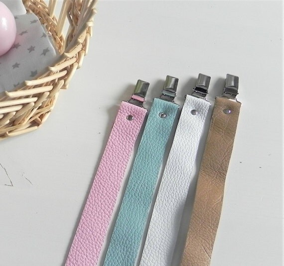 Leather Pacifier Clips