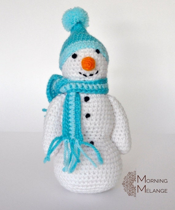 Amigurumi snowman crochet snowman toy snowman stuffed