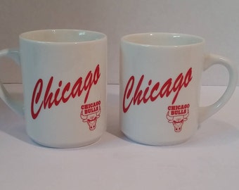 Pair of Chicago Bulls Coffee Mugs