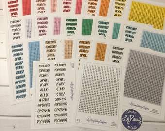 Monthly Date Stickers for the UNDATED Compact and Classic sized Passion Planners ( Entire Years Worth)