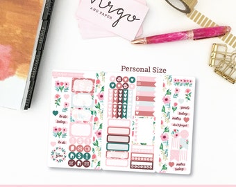 Garden Dreams TN Sticker Sheet - Travelers Notebook Sticker Insert - Personal Size, A6 Size, Pocket/Field Notes Inserts