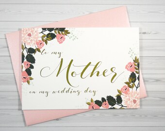 To My MOTHER CARD, Mother of the Bride Card, Mother of the Bride Gift, Mother of the Groom Card, Mother of the Groom Gift