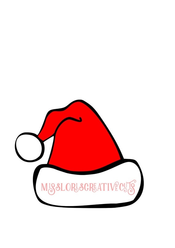 Santa Hat 2 SVG Cut file Christmas Cricut explore