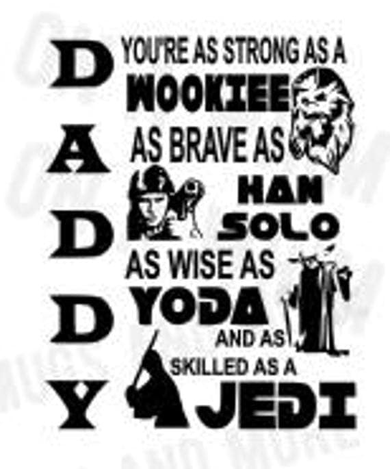 Download Father's Day Star Wars SVG file Daddy you're as