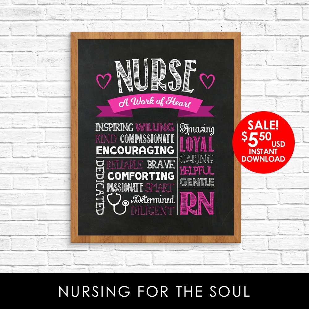 Nurse Sign RN Nurse Chalkboard Sign Nurse Gift Nurse