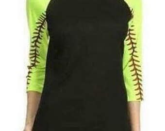 Softball Raglan Tee Shirt