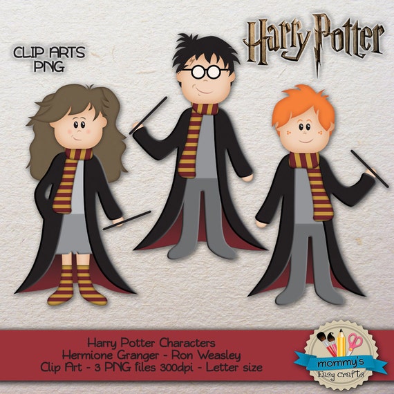 CLIP ART Harry Potter Characters Hermione Granger Ron