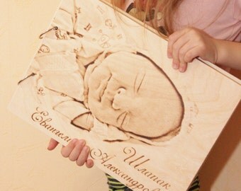 Baby album,personalized photo album,, Kids album, Engraved Photo Album Alternative,Unique Wooden Photo Album,Wood Photo Album