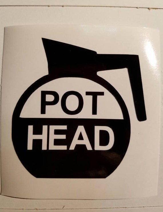 Download Pot Head Coffee pot Decal perm. vinyl For Yeti/Rtic cups