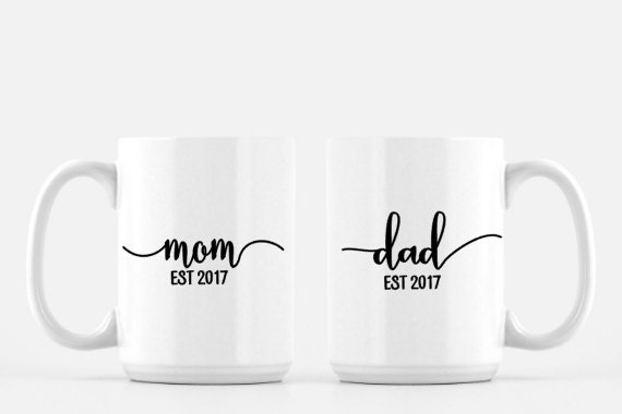 NEW PARENT MUGS 15oz Ceramic New parents by GracieMaeGifts