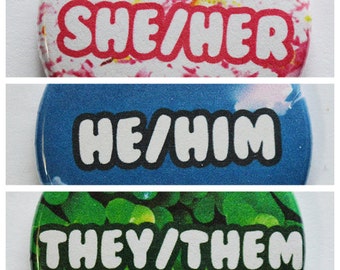 Preferred Pronouns 1.5" Pinback Buttons