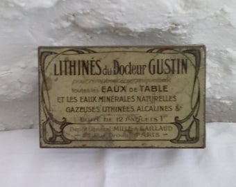 Vintage French tin , art nouveau design.