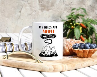 Rock Climbing Mug - Mountain Climbing Mug - Bouldering Gifts - Alpinist Mug - Mountaineering - Lead climbing - Bottom Rope- Mountaineer Mug
