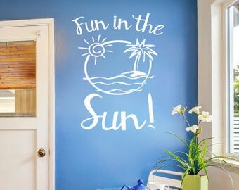 Beachy Wall Art beach wall decal | etsy Beachy Wall Art beach wall decal | etsy