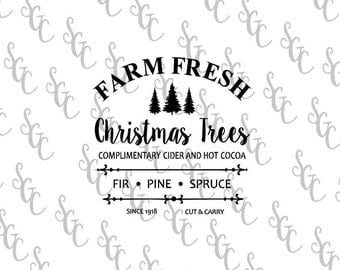 Reusable Stencil - Farm Fresh Christmas Trees - Many Sizes to Choose from!